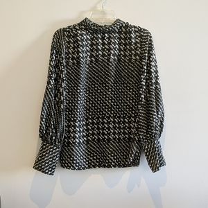 Patterned High Neck Top